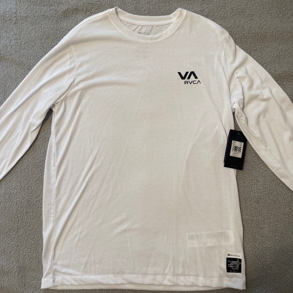 RVCA Men’s Long Sleeve white Medium